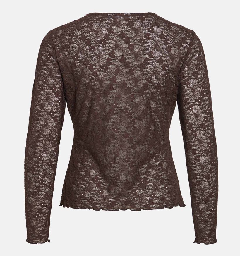 Vila Fay Donkerbruine T-shirt met Lange Mouwen voor dames (378472)