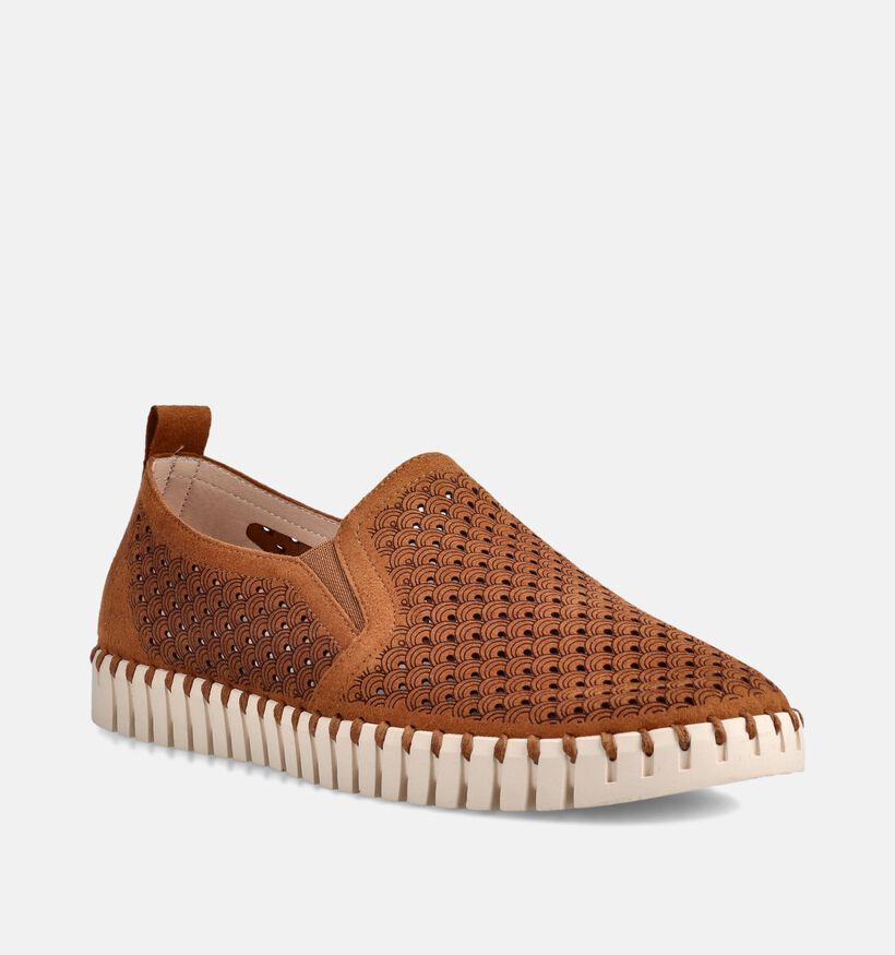 Ilse Jacobsen Tulip Cognac Instappers voor heren (356505) - geschikt voor steunzolen