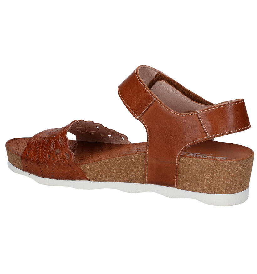 Pikolinos Mahon Cognac Sandalen in leer (289254)