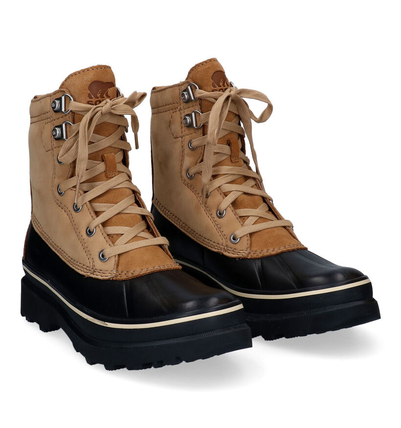 Sorel Caribou Storm Bottes de Neige en Cognac en nubuck (294146)