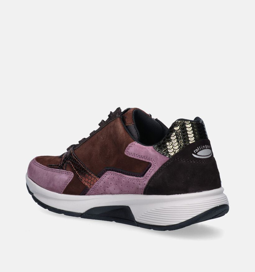 Gabor Rollingsoft Baskets en Mauve pour femmes (344780) - pour semelles orthopédiques