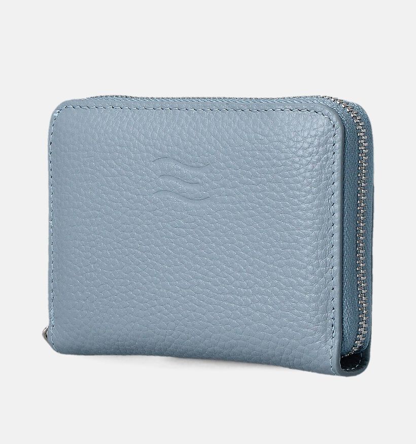Crinkles Porte-monnaie zippé en Bleu pour femmes (358077)