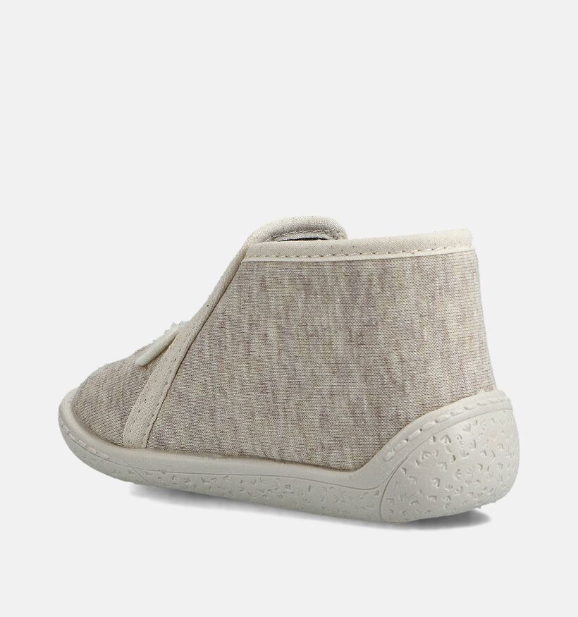Milo & Mila Lichtgrijze Pantoffels voor meisjes, jongens (364857) - geschikt voor steunzolen