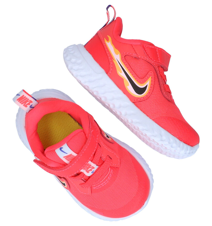 Nike Revolution Baskets pour bébé en Bleu en cuir (284482)