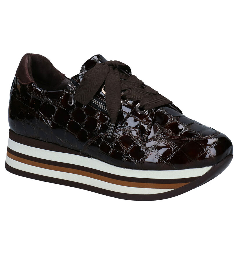 Softwaves Bruine Sneakers in leer (281979)