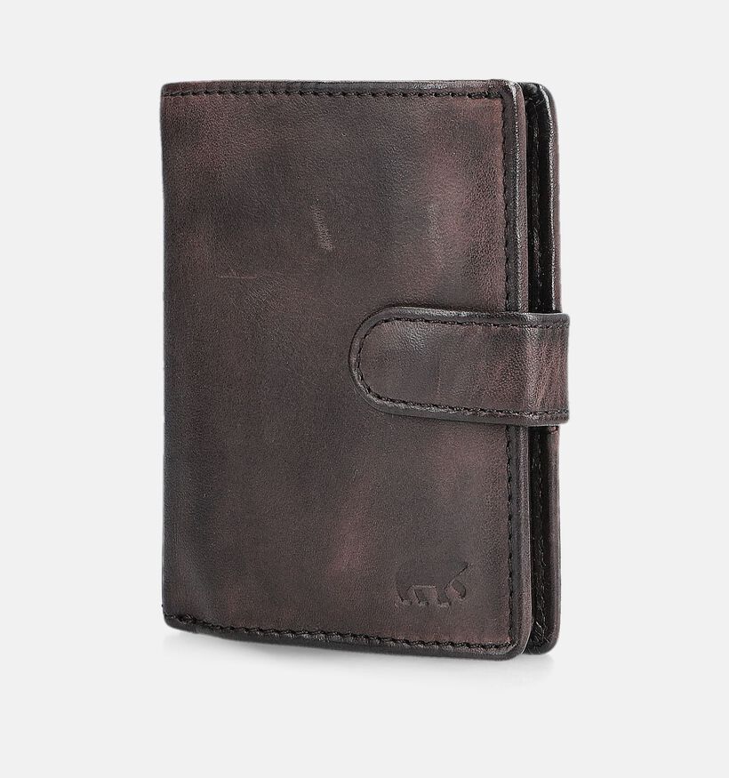 Bear Design Donkerbruine Portemonnee met Overslag voor dames, heren (382098)