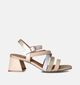 Crinkles Goude Sandalen met blokhak voor dames (356260)