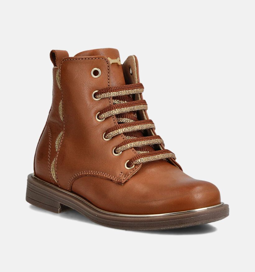 STONES and BONES Fardh Bruine Bottines voor meisjes (361994) - geschikt voor steunzolen