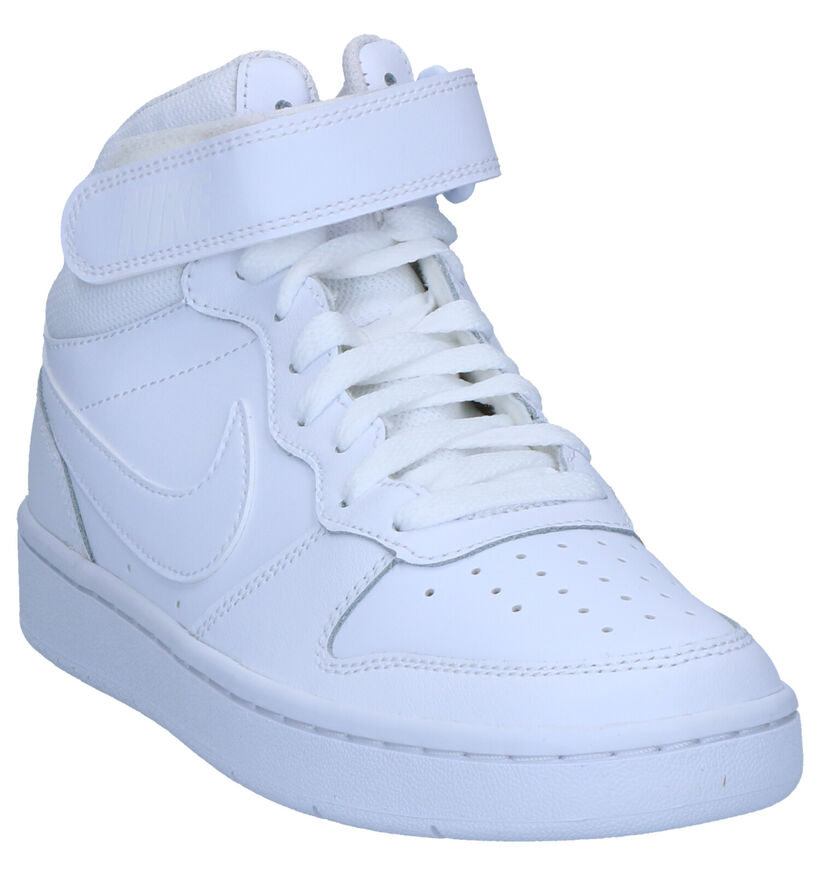 Nike Court Borough Zwarte Sneakers in kunstleer (293611)