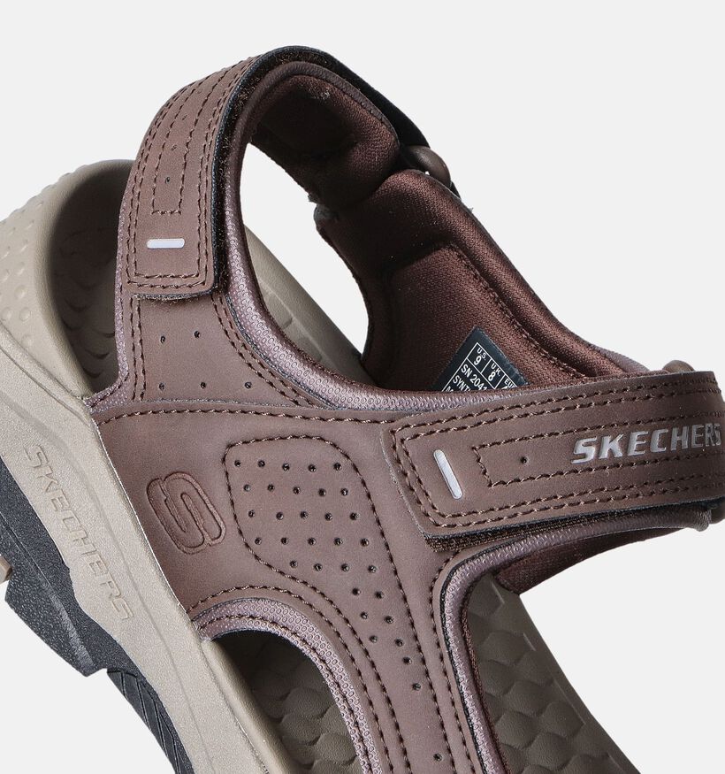 Skechers Tresmen Garo Sandales en Marron pour hommes (354578)