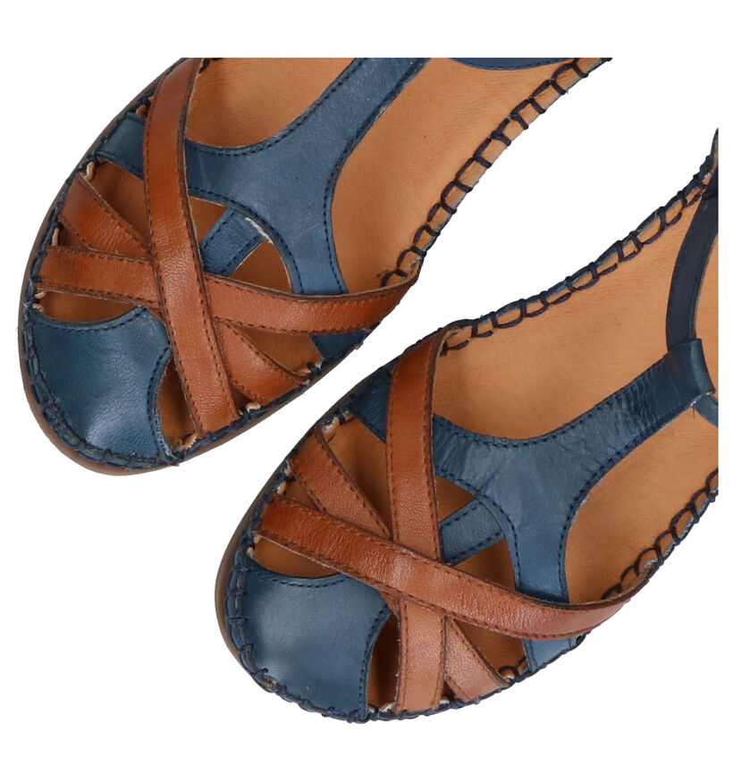 Hush Puppies Sandales compensées en Bleu en cuir (296520)