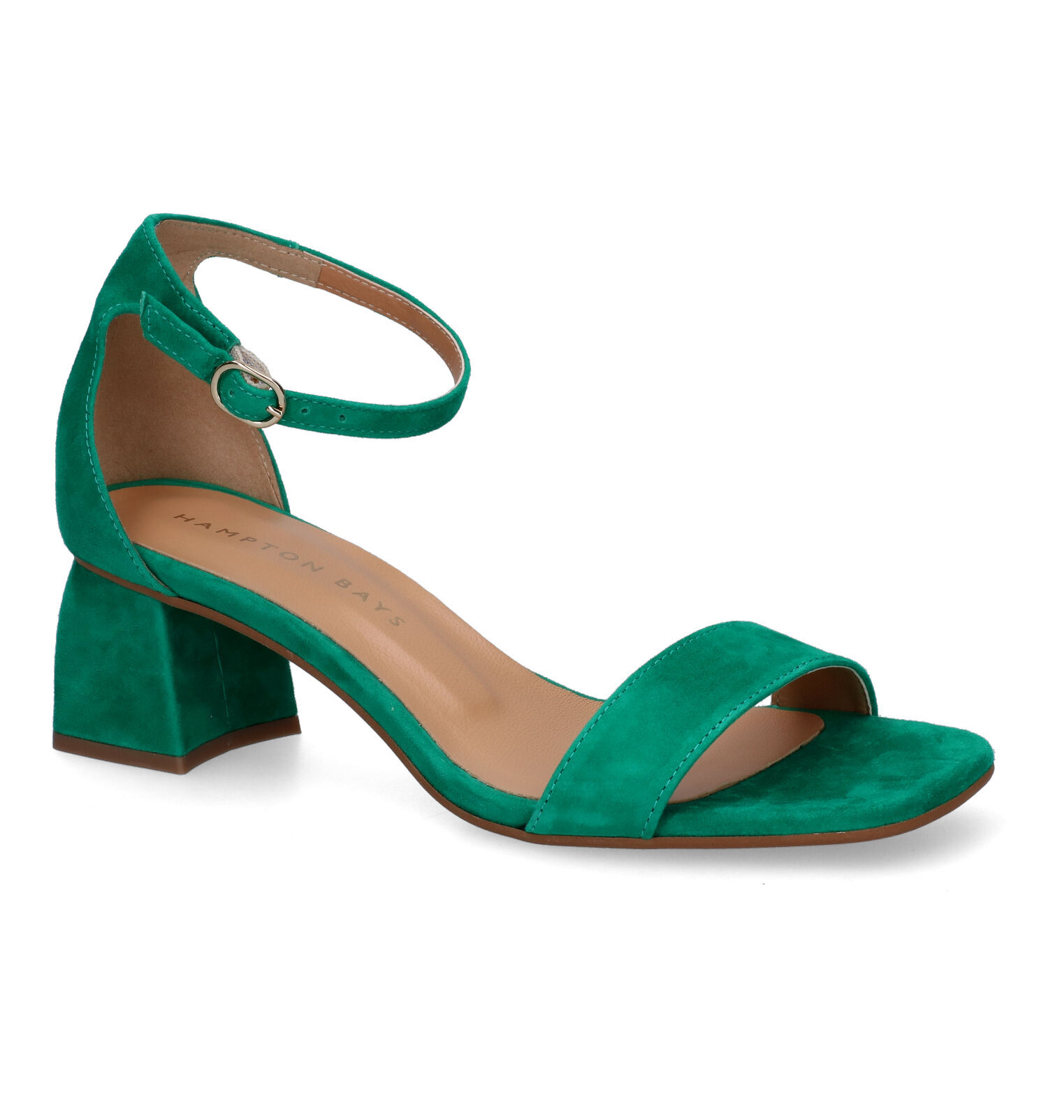 Groene sandalen met hak outlet