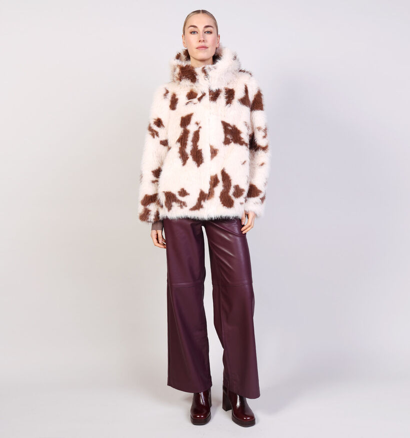 Adoré Cowboy Katarine Manteau en Blanc/Marron pour femmes (369246)