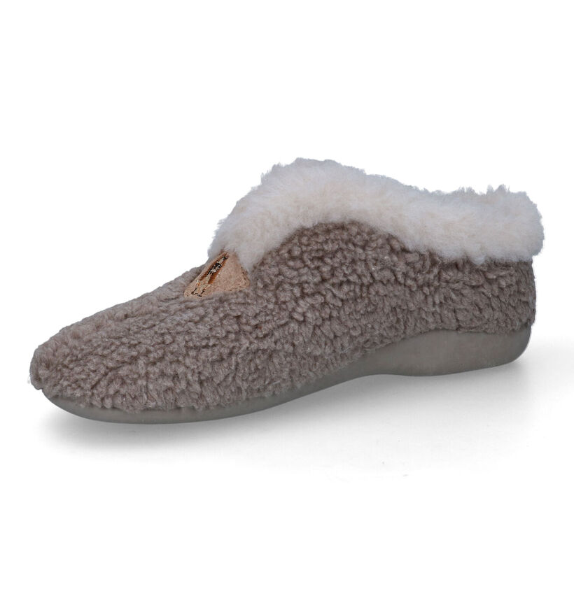 Hush Puppies Orge Pantoufles en Taupe en textile (329607)