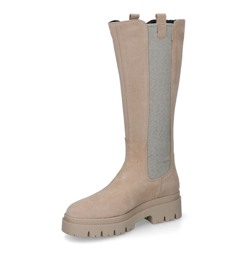 Tamaris Bottes hautes en Beige clair en nubuck (315483)