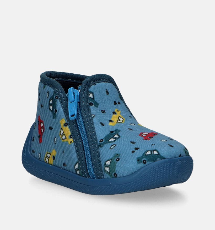 Milo & Mila Blauwe Hoge pantoffels voor jongens (349512)