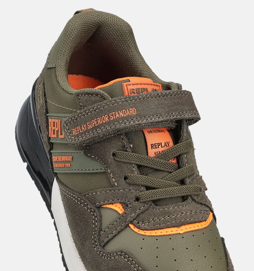 Replay Shoot Kaki Sneakers voor meisjes, jongens (360214) - geschikt voor steunzolen