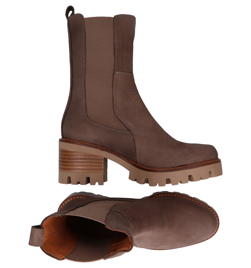 Akula Bottes courtes en Brun clair en nubuck (298734)