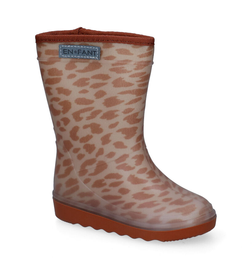 Enfant Bottes de pluie en Beige foncé pour filles (297697)