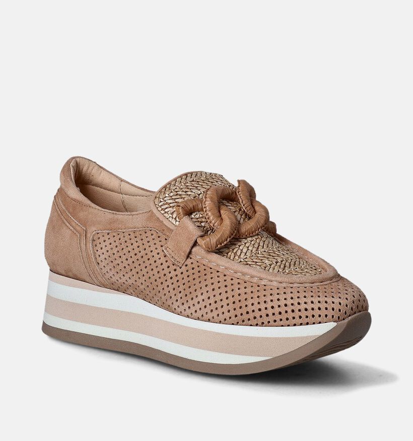 Softwaves Cognac Instappers voor dames (357258) - geschikt voor steunzolen