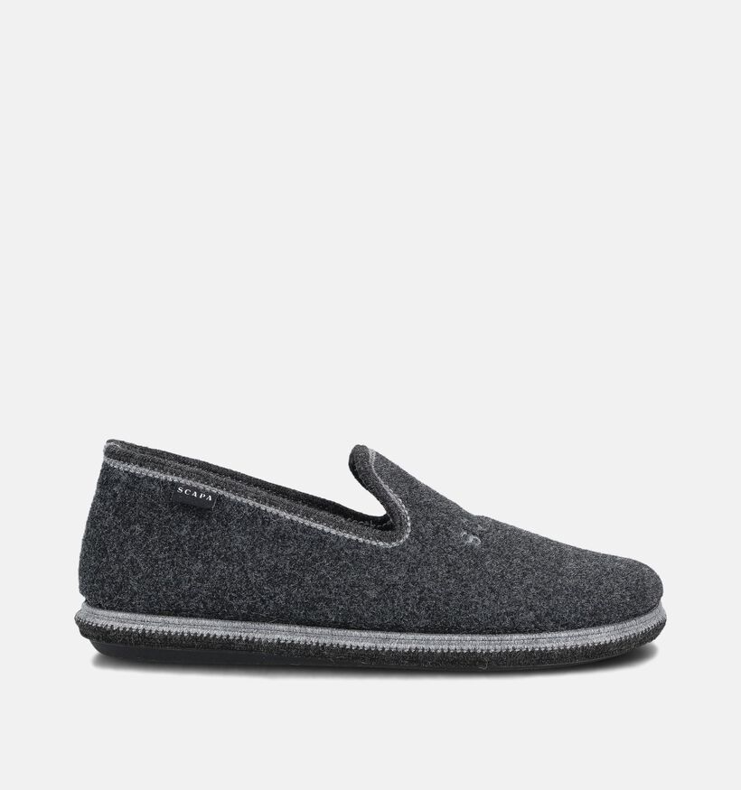 Scapa Pantoufles fermées en Gris pour hommes (364106) - pour semelles orthopédiques