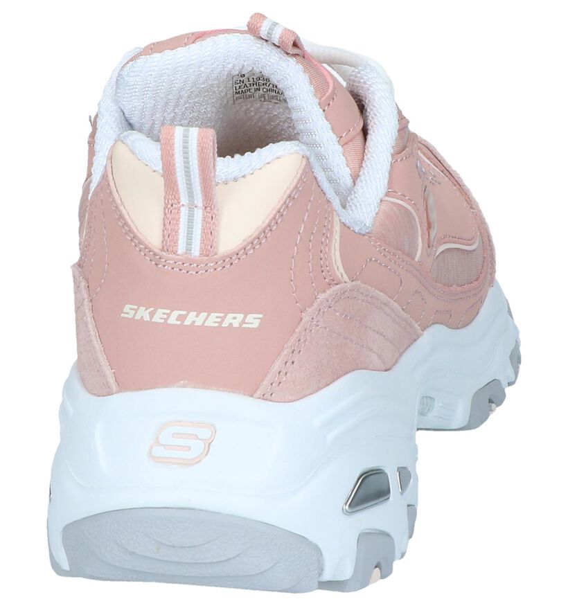 Zwarte Sneakers Skechers D'Lites in stof (252021)