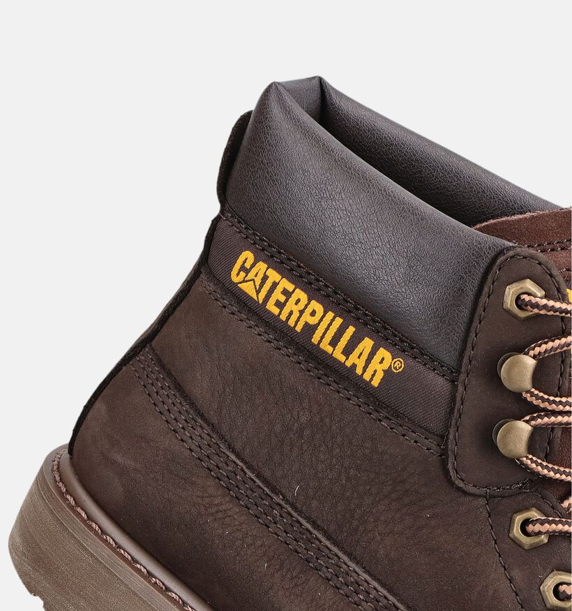Caterpillar Colorado 2.0 Boots &agrave; lacets en Brun fonc&eacute; pour hommes (377640) - pour semelles orthop&eacute;diques