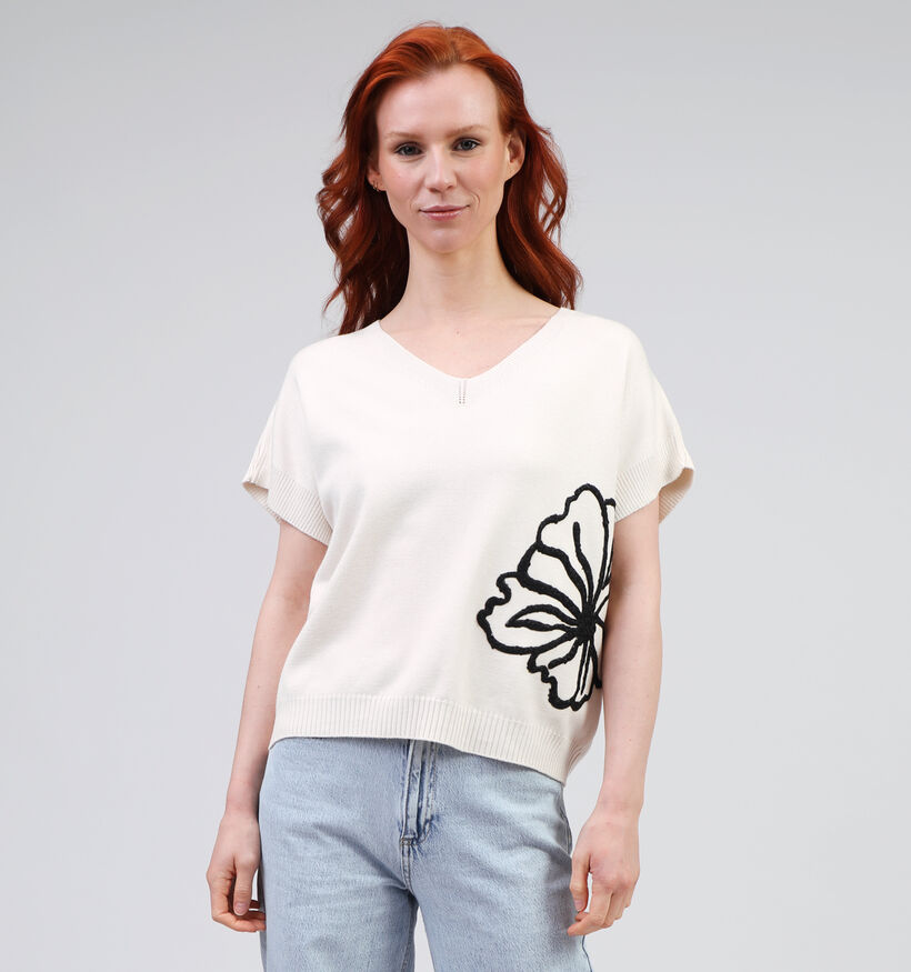 Laurent David Beige Trui Bloemenprint voor dames (360196)