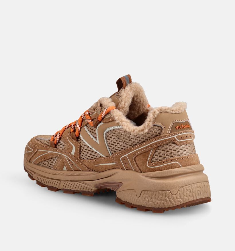 Victoria Baskets en Beige fonc&eacute; pour femmes (378892) - pour semelles orthop&eacute;diques