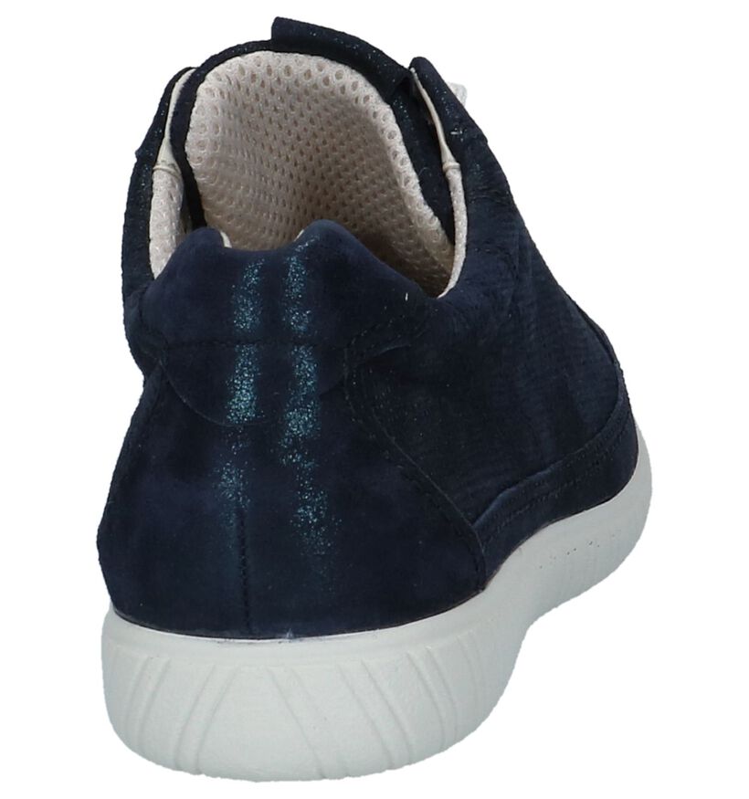 Donkerblauwe Lage Geklede Sneakers Gabor OptiFit Ultra Flex Air in nubuck (216311)