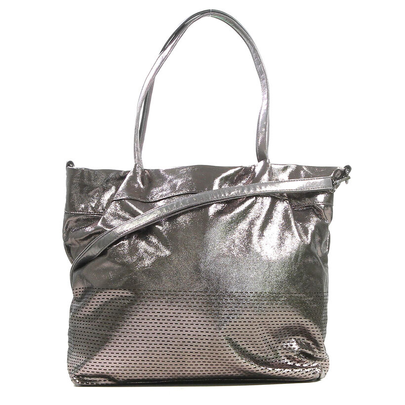 Taupe Metallic Schoudertas Emily & Noah in kunstleer (205836)