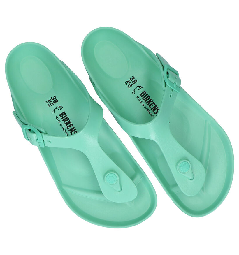 Birkenstock Gizeh Groene Teenslippers in kunststof (286433)