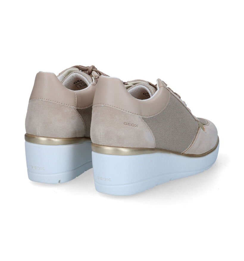 Geox Ilde Chaussures à lacets en Beige pour femmes (311591) - pour semelles orthopédiques