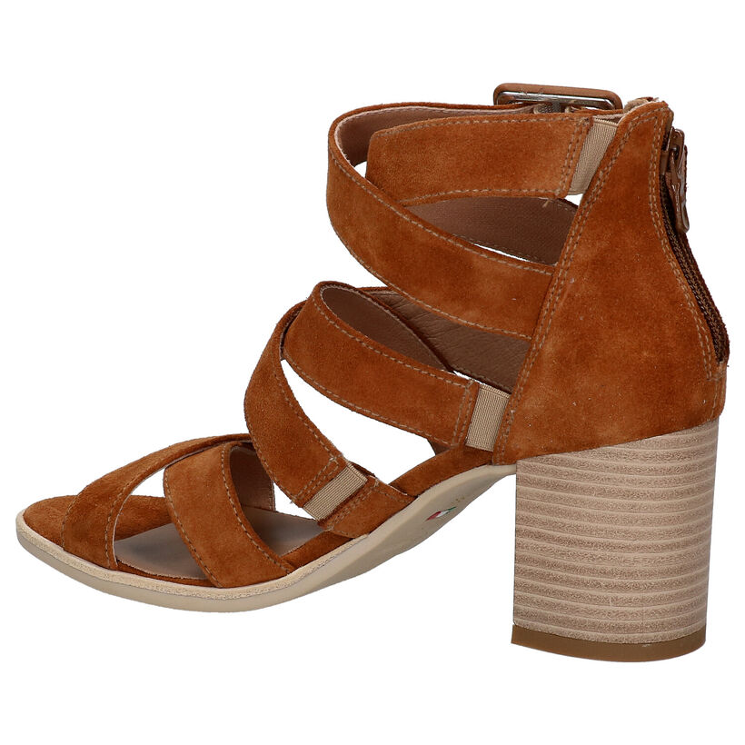 NeroGiardini Cognac Sandalen in nubuck (274332)