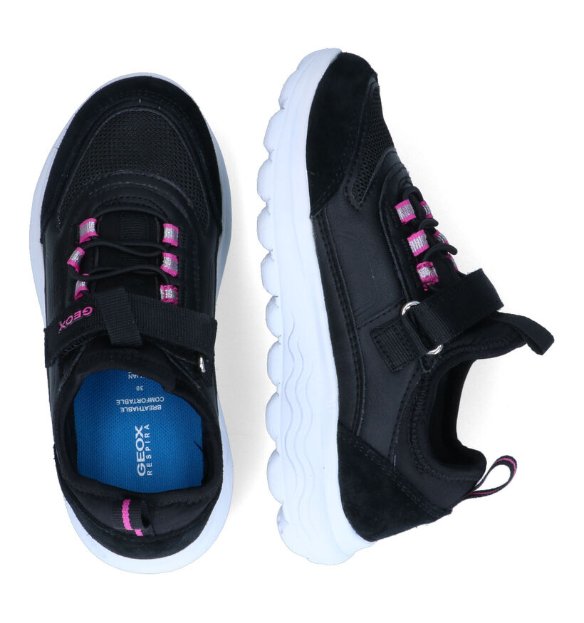 Geox Spherica Zwarte Sneakers voor meisjes (317660) - geschikt voor steunzolen