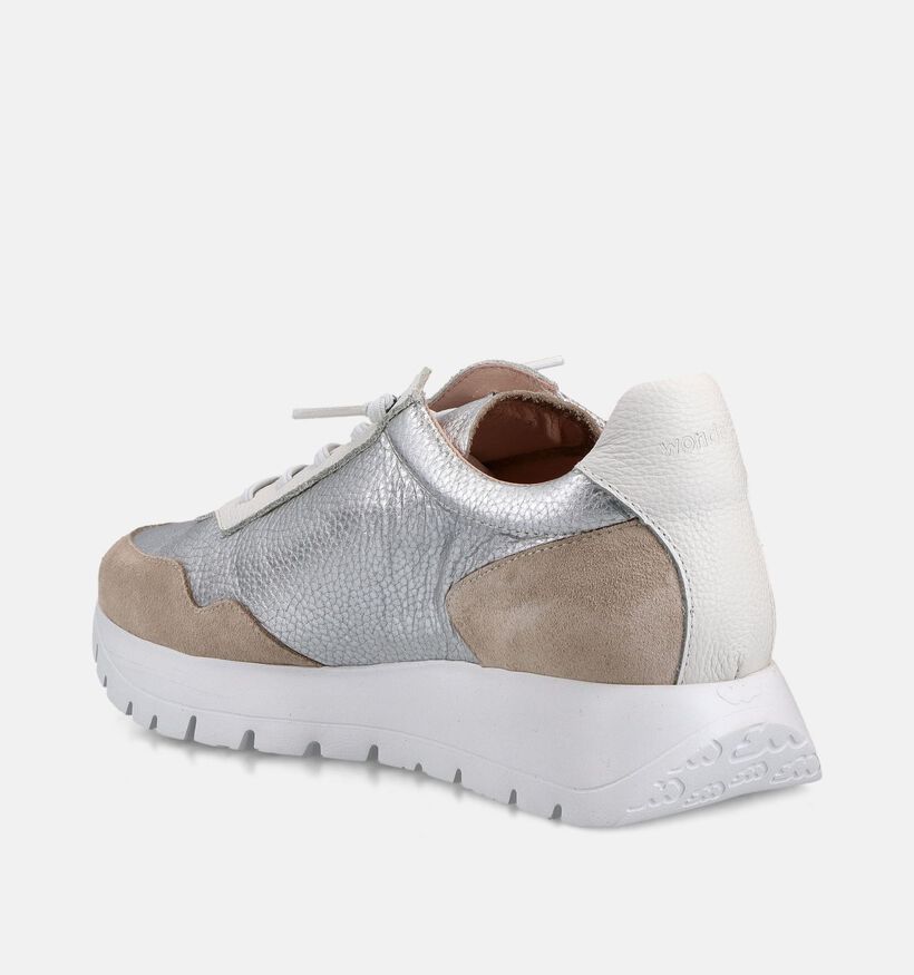 Wonders Zilveren/Blauwe Sneakers voor dames (373120) - geschikt voor steunzolen