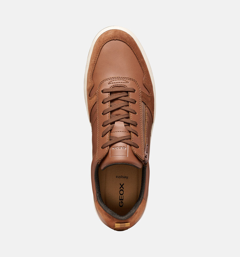 Geox Serifos Cognac Schoenen met Veters en Rits voor heren (376355) - geschikt voor steunzolen