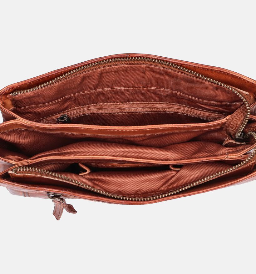 Bear Design Sac porté croisé en Cognac pour femmes (358884)
