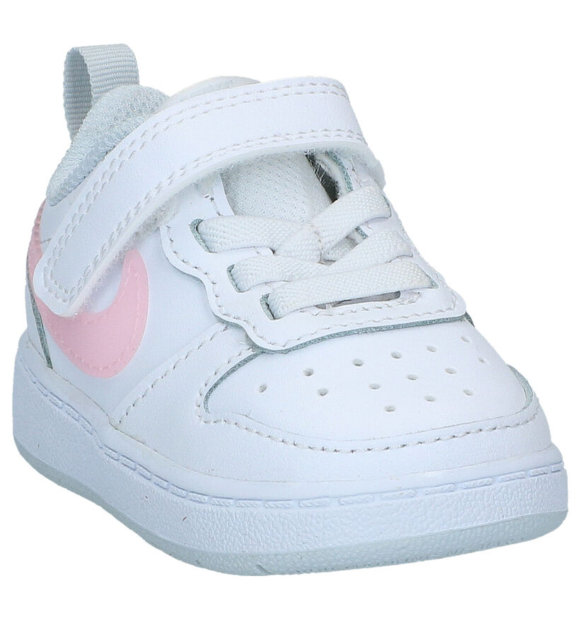 Nike Court Borough Baskets en Blanc en cuir (284453)