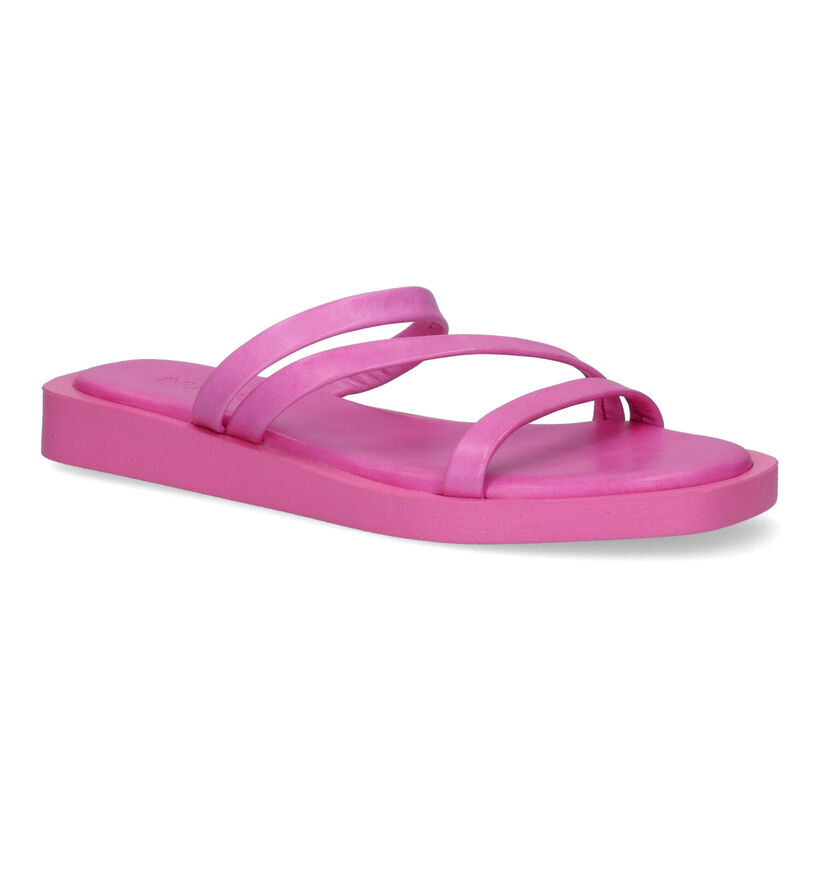 Inuovo Nu-pieds plates en Rose fuchsia pour femmes (309543)