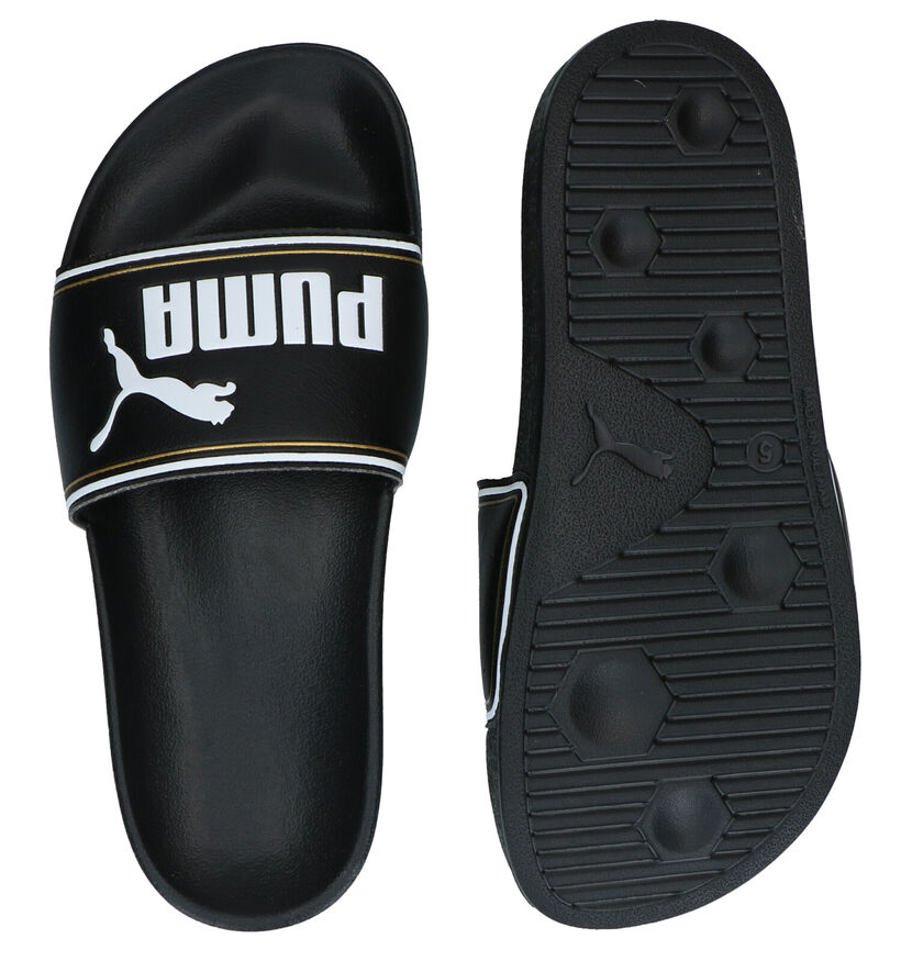 Puma Leadcat Zwarte Badslippers in kunstleer (294686)