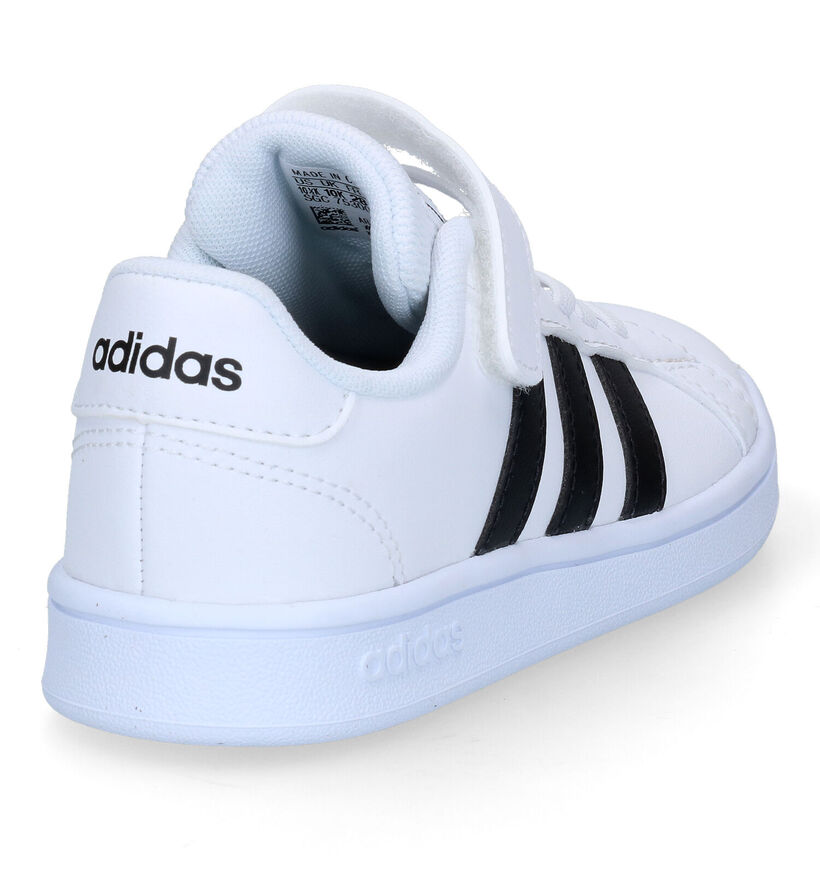 adidas Grand Court C Witte Sneakers voor jongens (318923)