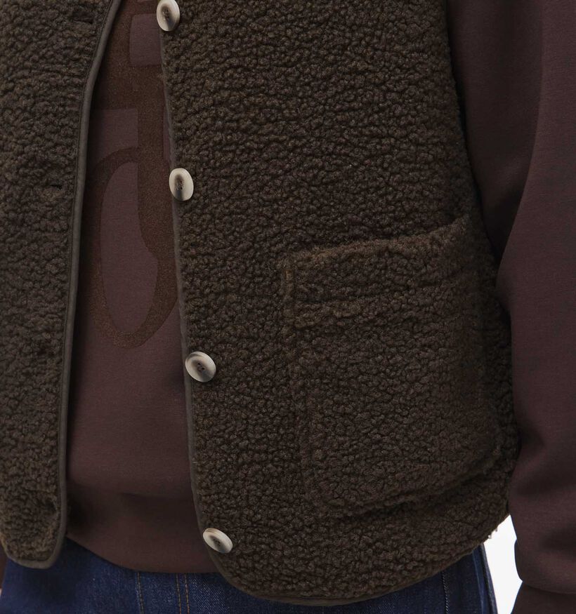 Vila Ada Teddy Veste sans manches en Marron pour femmes (364062)