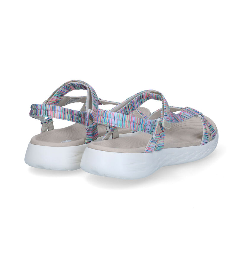 Skechers On The Go 600 Electric Blauwe Sandalen in stof (305709)