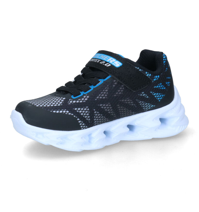 Skechers S Lights Vortex Zwarte Sneakers voor jongens (318188)