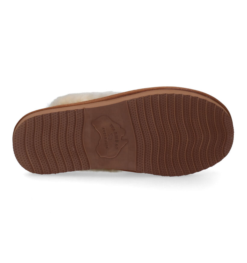 Warmbat Flurry Pantoufles en laine en Cognac pour femmes (329908)