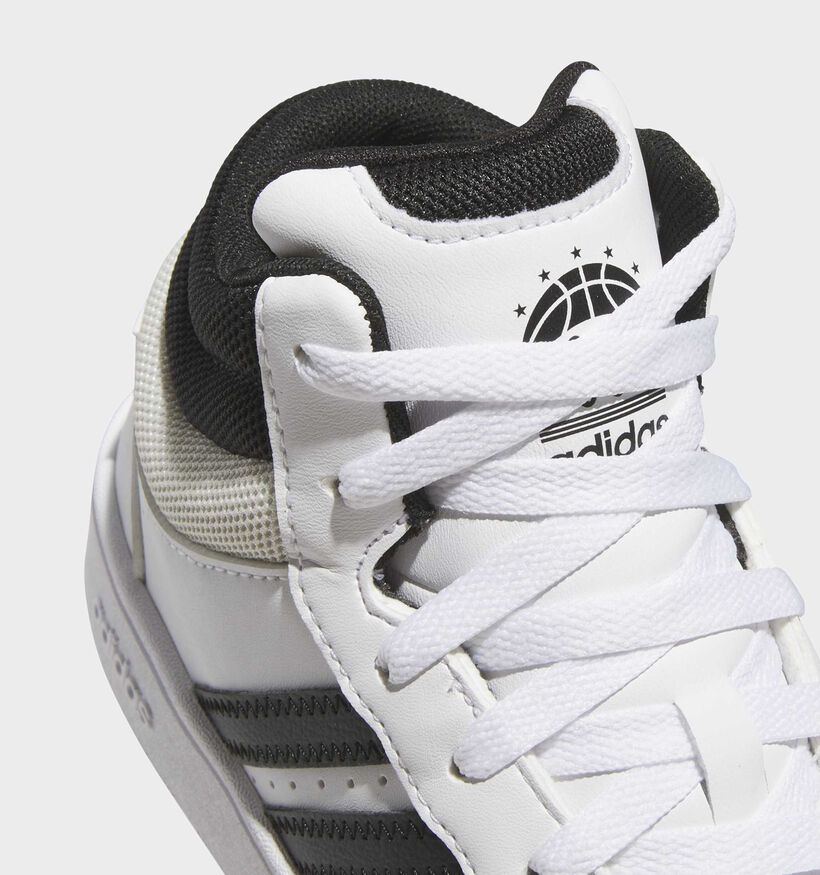 adidas Hoops Mid Classic Baskets montantes en Blanc pour gar&ccedil;ons (375380)