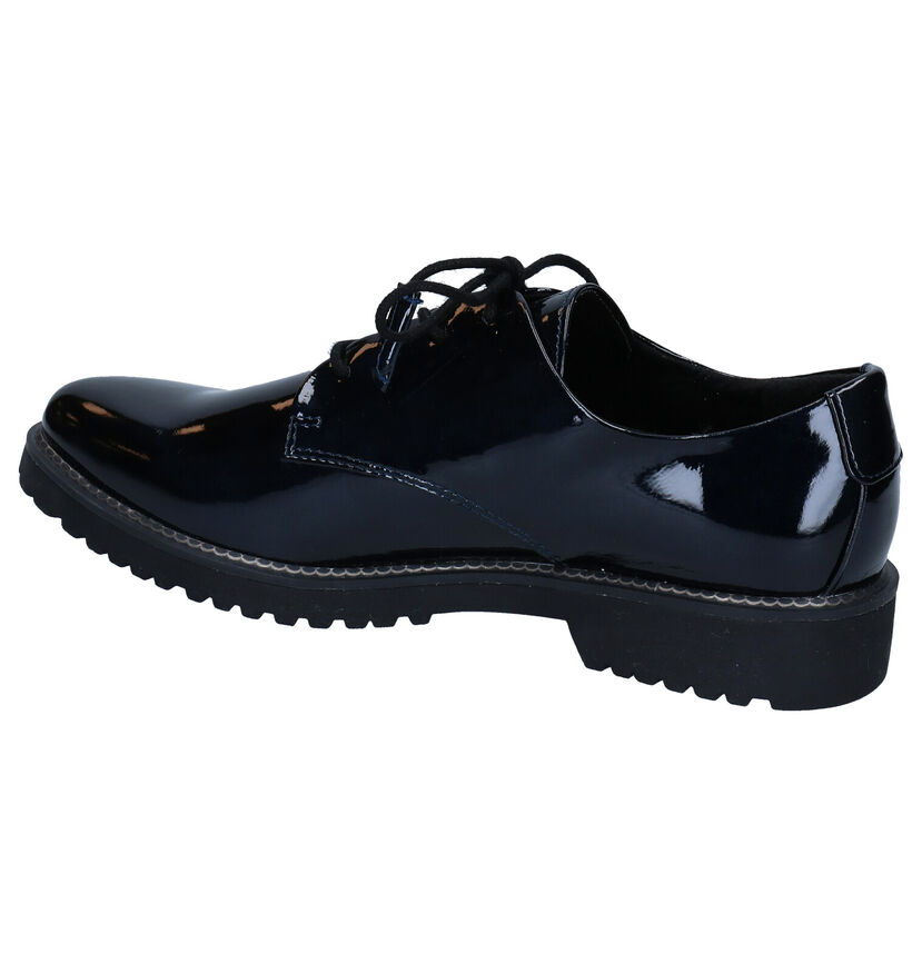 Marco Tozzi Feel Me Zwarte Veterschoenen in kunstleer (277623)