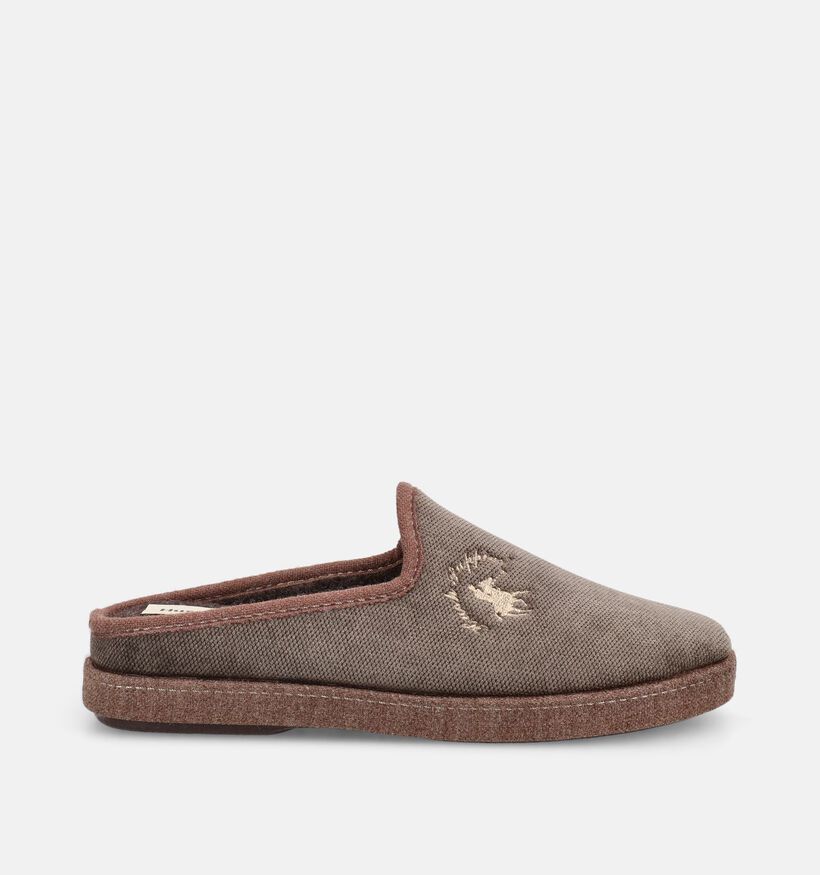 Hush Puppies Delis Pantoufles ouvertes en Taupe pour hommes (377919)