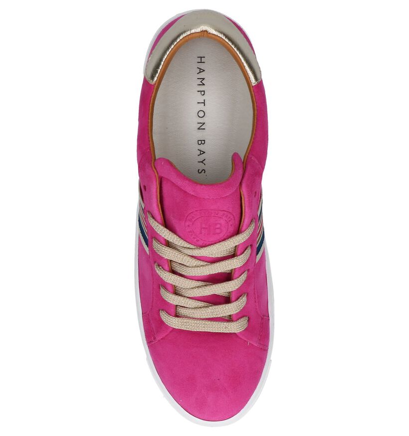 Fuchsia Veterschoenen Hampton Bays in daim (239244)